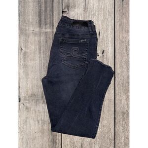 Seven 7 Ankle Skinny Women's 12 Black Stretch Distressed Denim Jeans